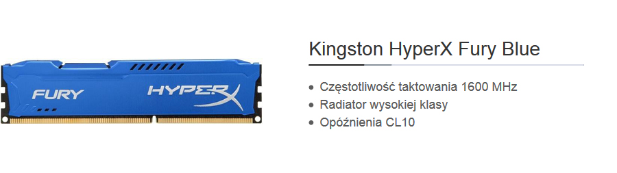 Komputer Vinci - pamięć RAM DDR3 Kingston
