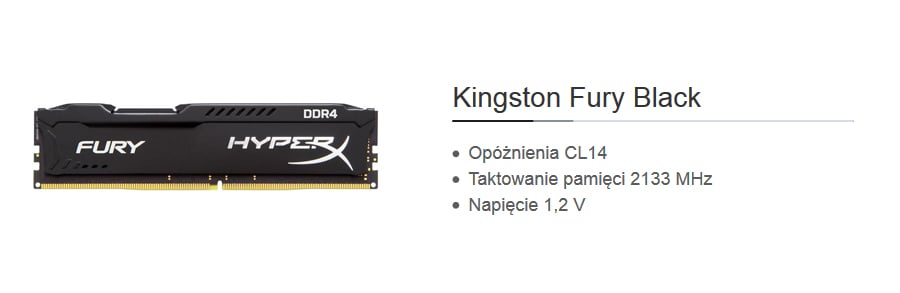 Komputer Tesla GR-500 - pamięć RAM DDR4 Kingston