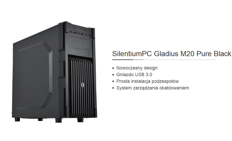 Desktop X-KOM Tesla - obudowa SilentiumPC
