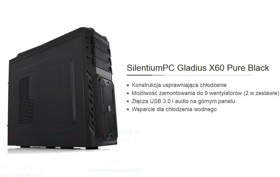 Komputer Tesla GS-500 - obudowa SilentiumPC