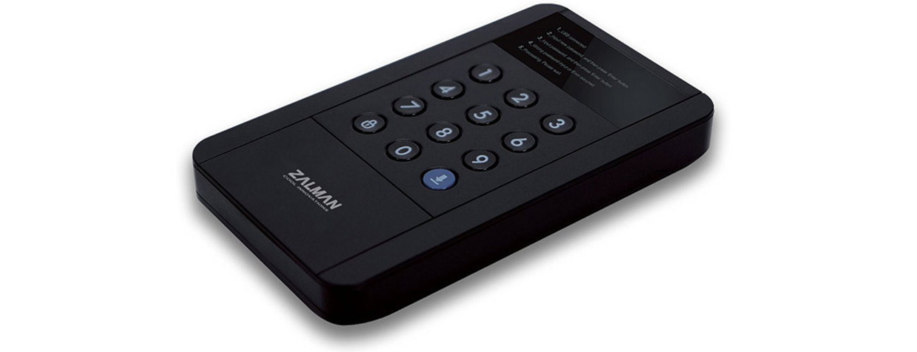 Obudowa dysku 2,5 Zalman ZM-SHE350 USB 3.0 szyfrowanie czarna