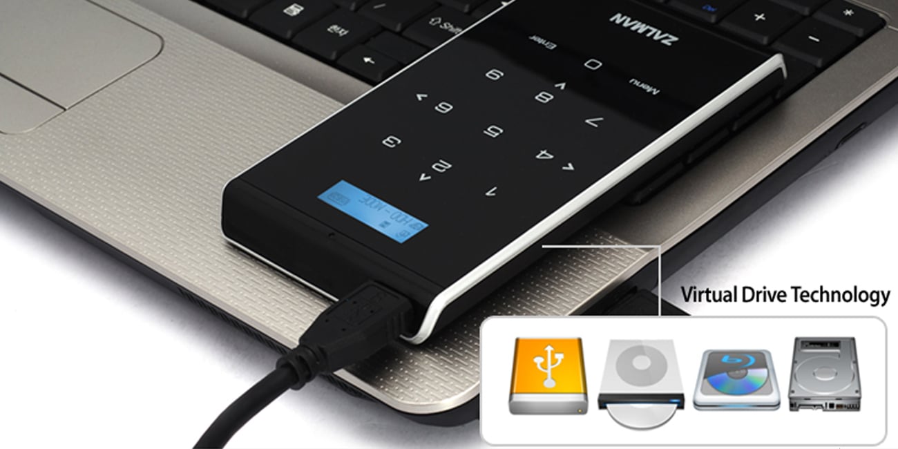 Obudowa dysku Zalman Virtual Drive Emulacja napędu
