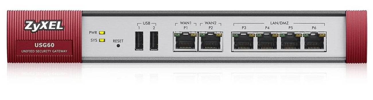 Firewall Zyxel USG60 (4x100/1000Mbit 2xWAN) Ochrona i kontrola