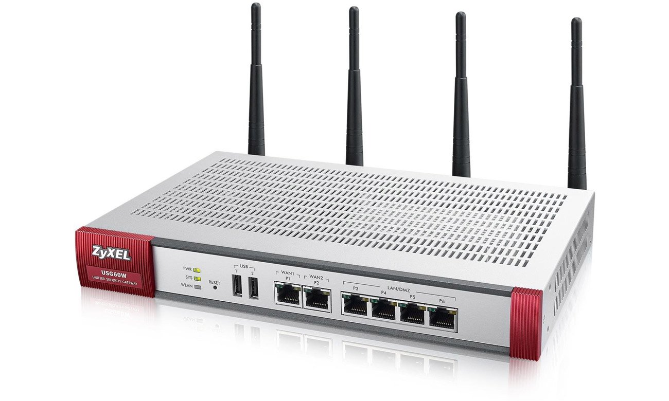 Firewall Zyxel USG60W WiFi (4x100/1000Mbit 2xWAN) AV Bundle
