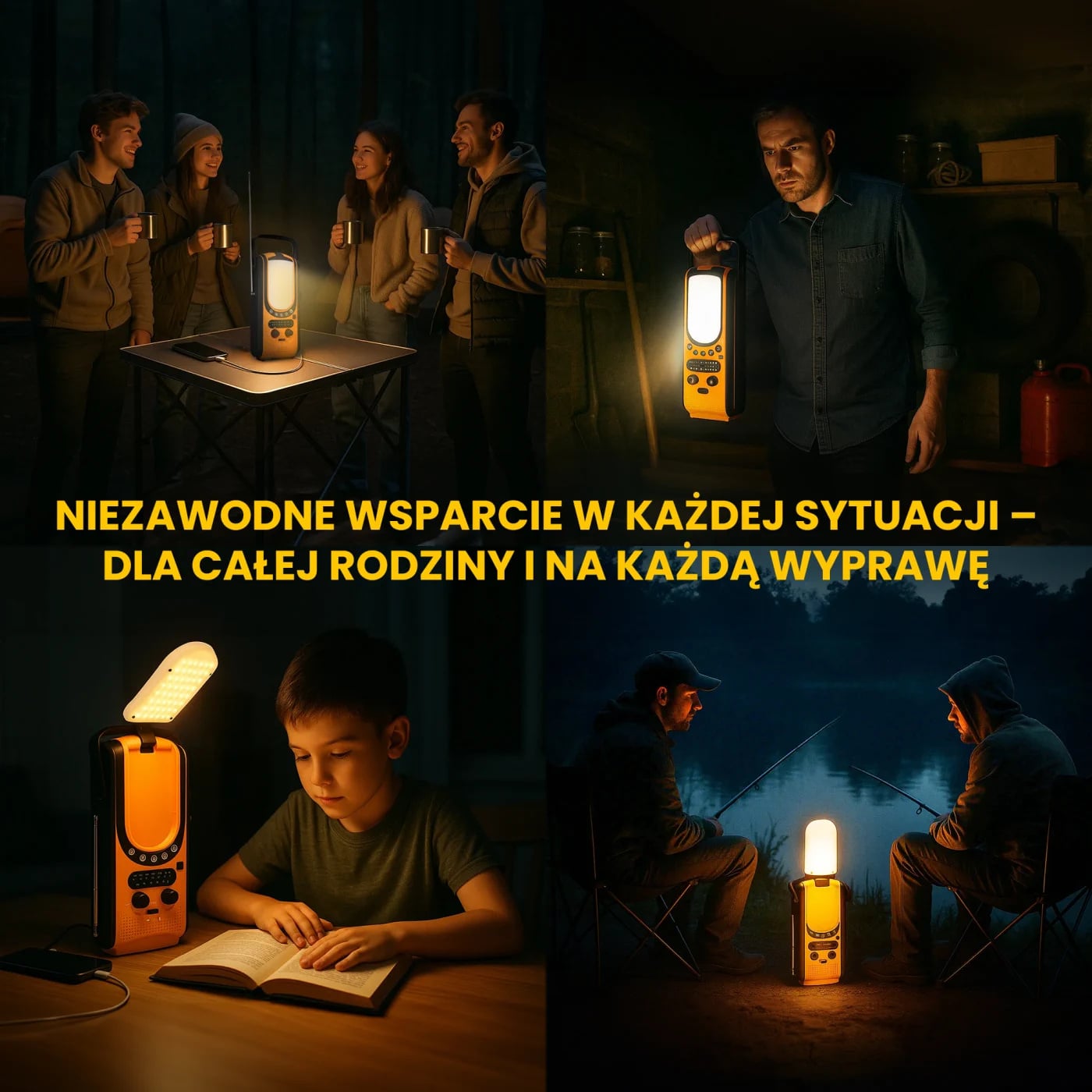 Black Forest by Extralink | Radio awaryjne solarne z korbką | dynamo powerbank 6000mAh z latarką SOS