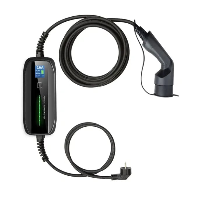 Extralink BS-PCD030 16A 3.6kW Schuko | Przenośna ładowarka do samochodu elektrycznego | 1 faza, 5,5m, wyświetlacz LCD, IP67