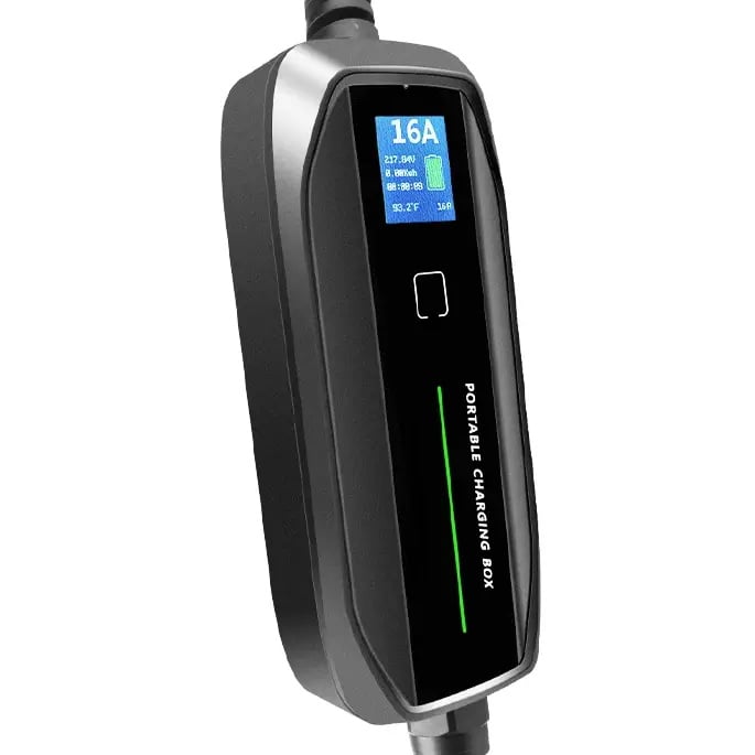 Extralink BS-PCD030 16A 3.6kW Schuko | Przenośna ładowarka do samochodu elektrycznego | 1 faza, 5,5m, wyświetlacz LCD, IP67