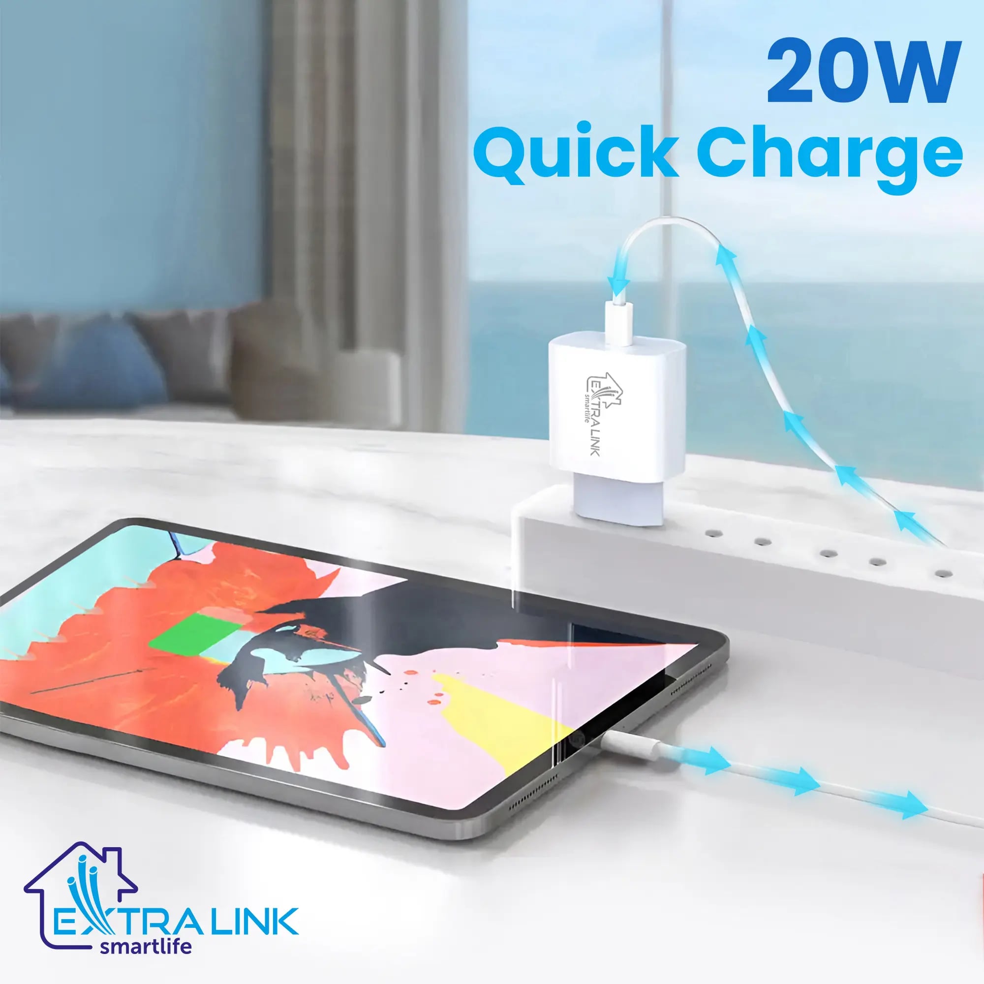 Extralink Smart Life Fast Charger 20W | Ładowarka | USB-C