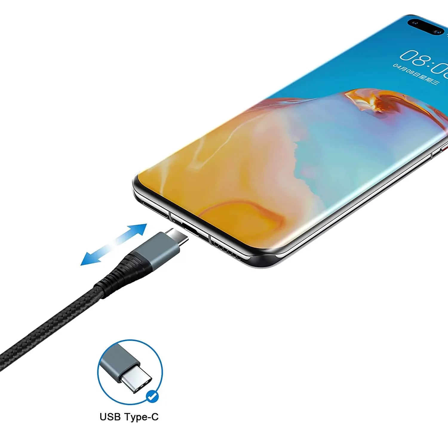 Extralink Smart Life USB Type-A to Type-C Czarny | Kabel USB-A - USB-C | 120cm