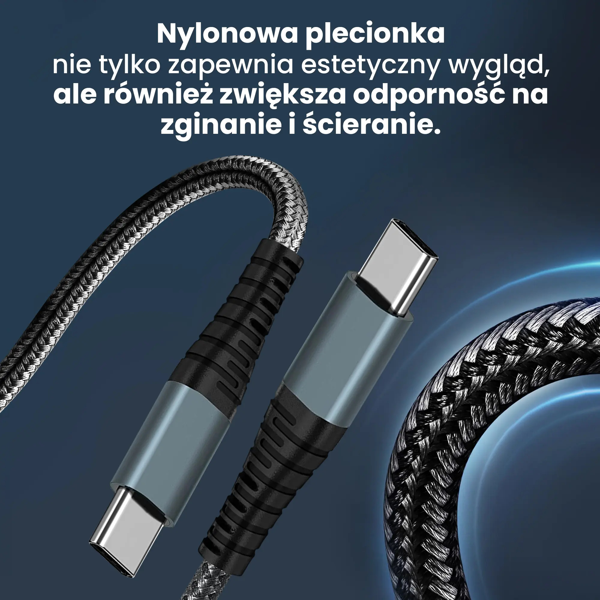 Extralink Smart Life USB Type-C to Type-C Czarny | Kabel USB-C - USB-C | 120cm