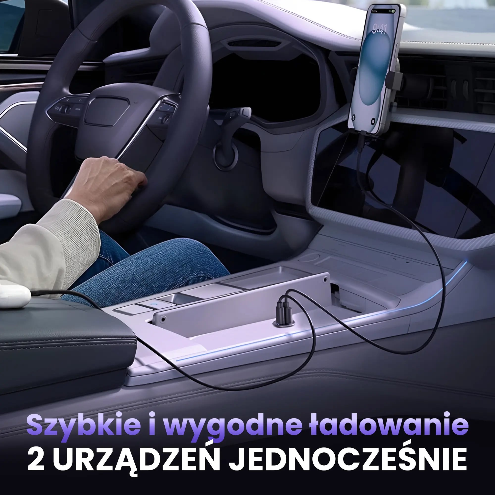 Extralink Smart Life | Ładowarka do samochodu | 38W, 1x USB-C, 1x USB-A Czarna
