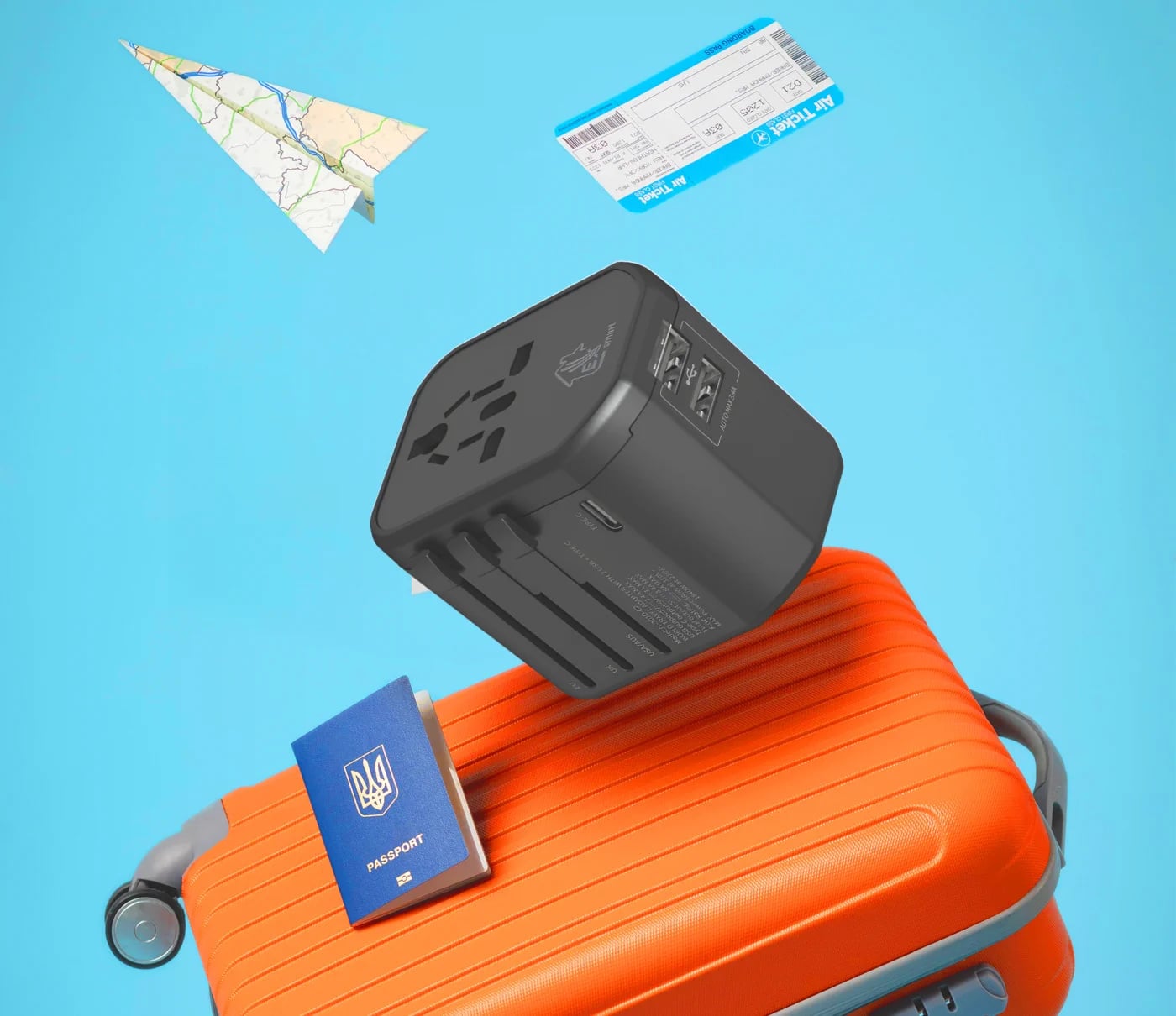 Extralink Smart Life Adapter dla podróżnych EU/UK/USA/AU/CH + USB-C, USB-A