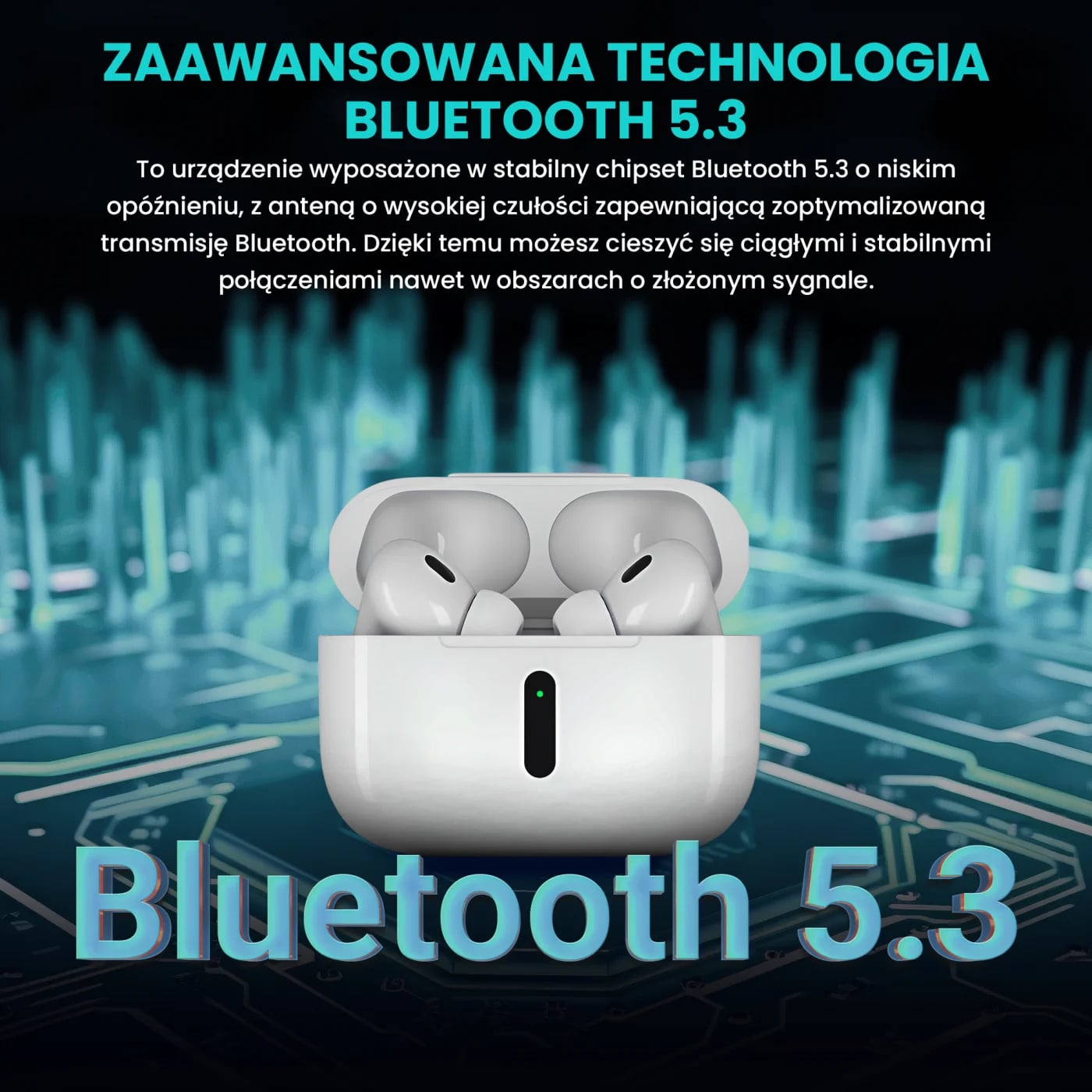 Extralink Lifestyle HarmonySound V1.0 | Bezprzewodowe słuchawki douszne | Bluetooth 5.3, IPX4
