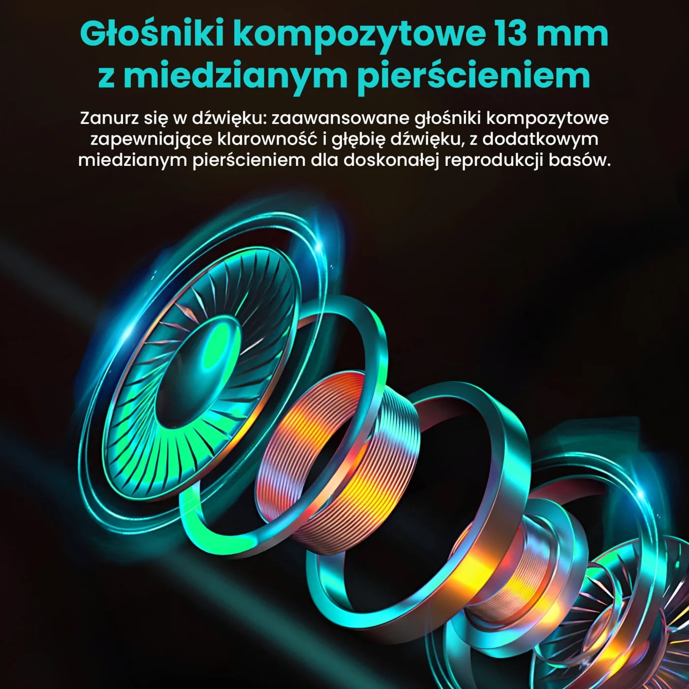 Extralink Lifestyle HarmonySound V1.0 | Bezprzewodowe słuchawki douszne | Bluetooth 5.3, IPX4
