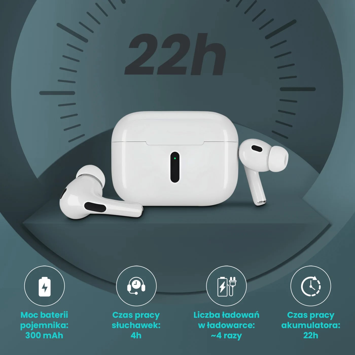 Extralink Lifestyle HarmonySound V1.0 | Bezprzewodowe słuchawki douszne | Bluetooth 5.3, IPX4