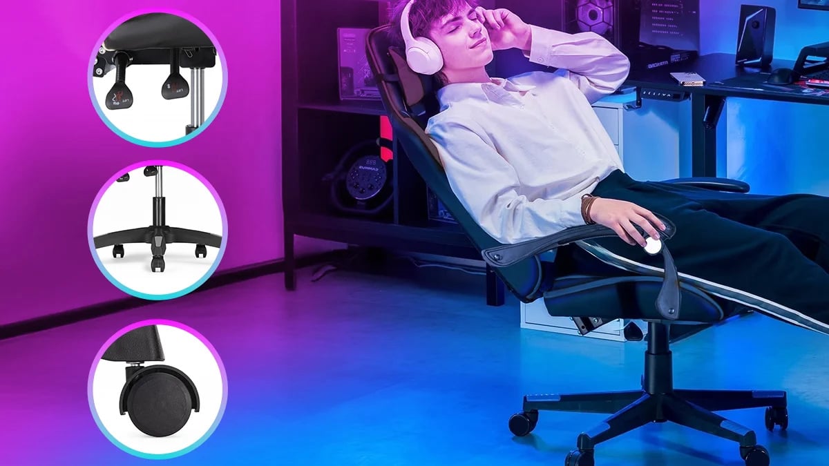 Extralink Gaming | Fotel gamingowy | biurowy, obrotowy, kubełkowy, czarny, G-524