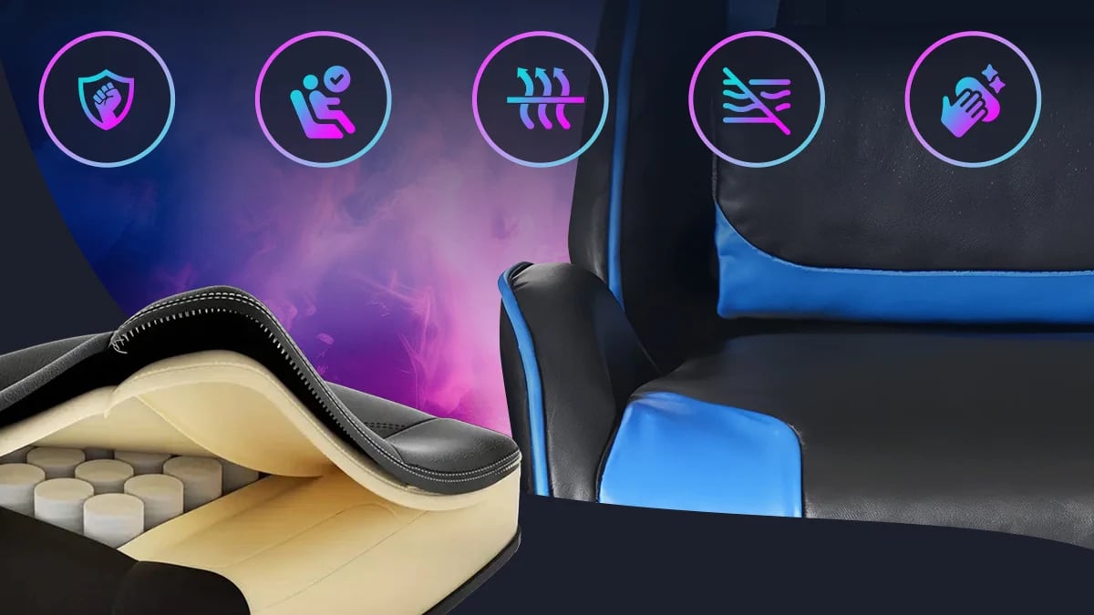 Extralink Gaming | Fotel gamingowy | biurowy, obrotowy, kubełkowy, czarno-niebieski, G-523