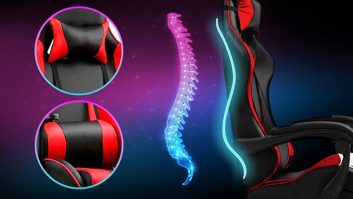 Extralink Gaming | Fotel gamingowy | biurowy, obrotowy, kubełkowy, czarno-czerwony, G-522