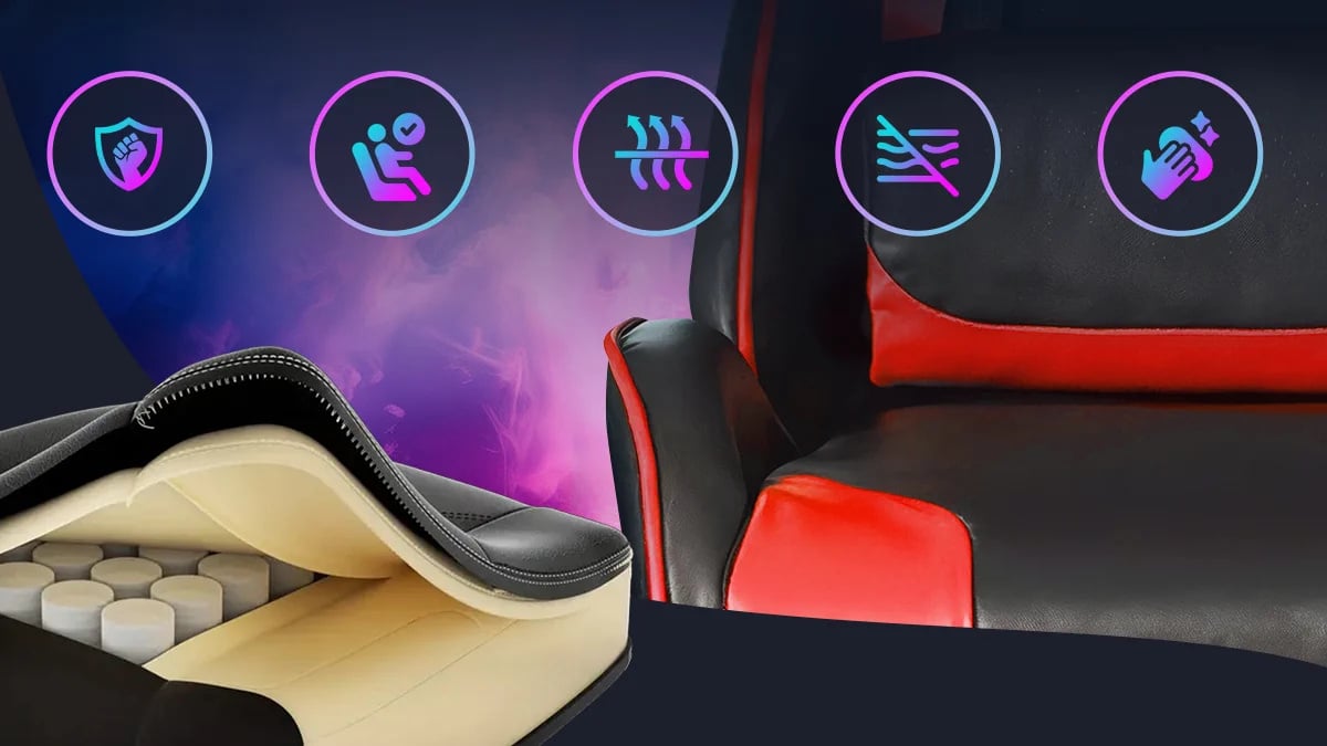 Extralink Gaming | Fotel gamingowy | biurowy, obrotowy, kubełkowy, czarno-czerwony, G-522