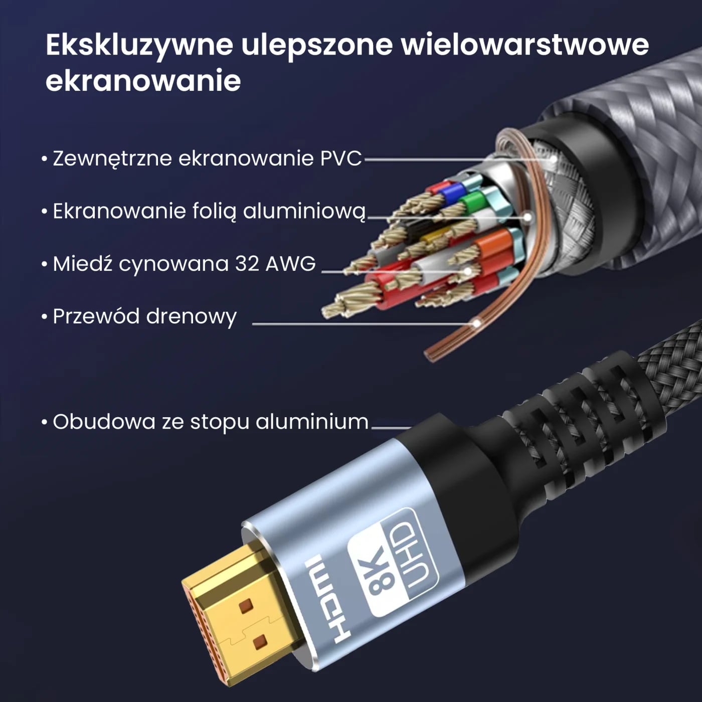 Extralink | Kabel HDMI 2.1 | 8K HDR 5m