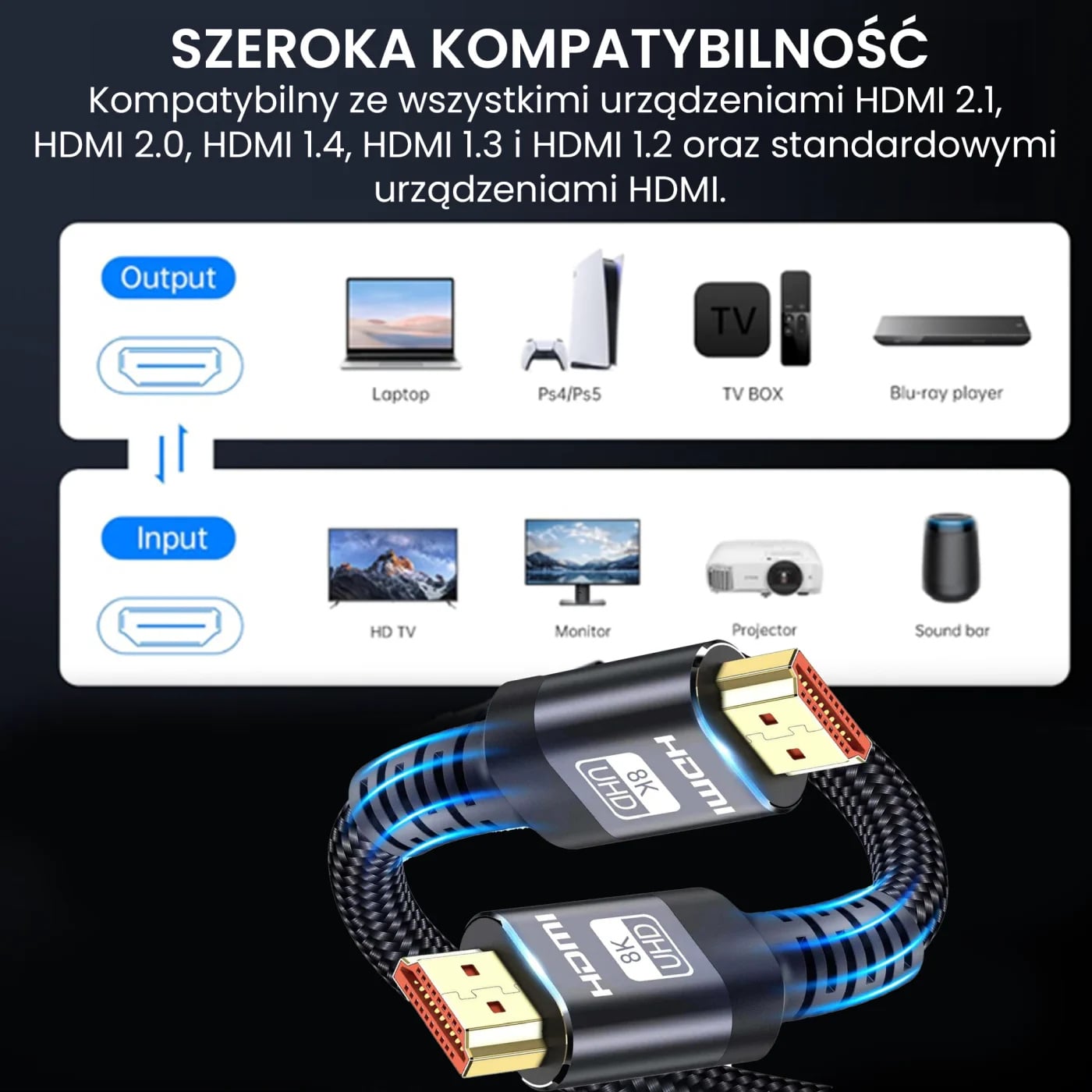 Extralink | Kabel HDMI 2.1 | 8K HDR 5m