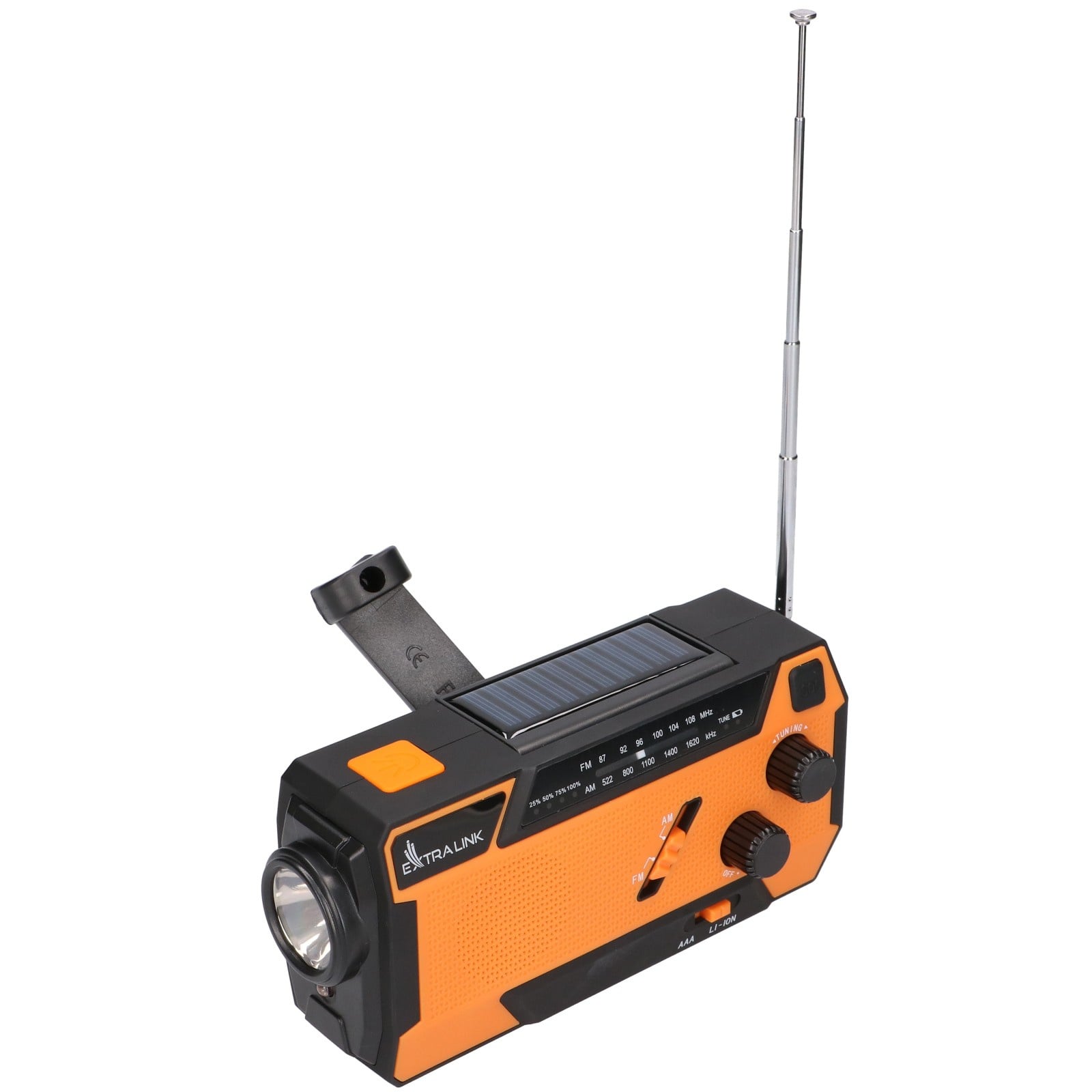Black Forest by Extralink SR-4000 | Radio awaryjne solarne z korbką | dynamo, powerbank 4000mAh, z latarką SOS