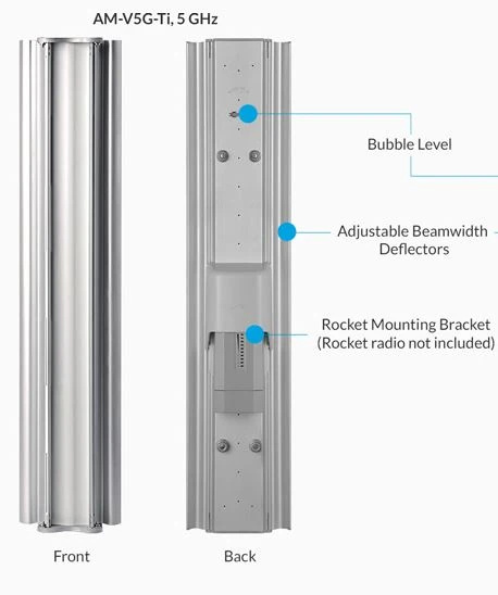 Ubiquiti AM-M-V5G-TI | Antena sektorowa | airMAX Titanium, 5GHz, 15-17dBi