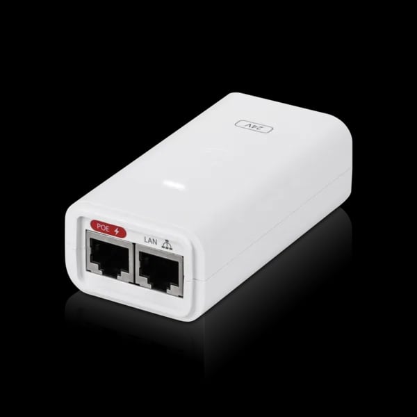 Ubiquiti POE-24-7W-G-WH | Zasilacz PoE | 24V, 0,3A, 7W, Gigabit, Biały