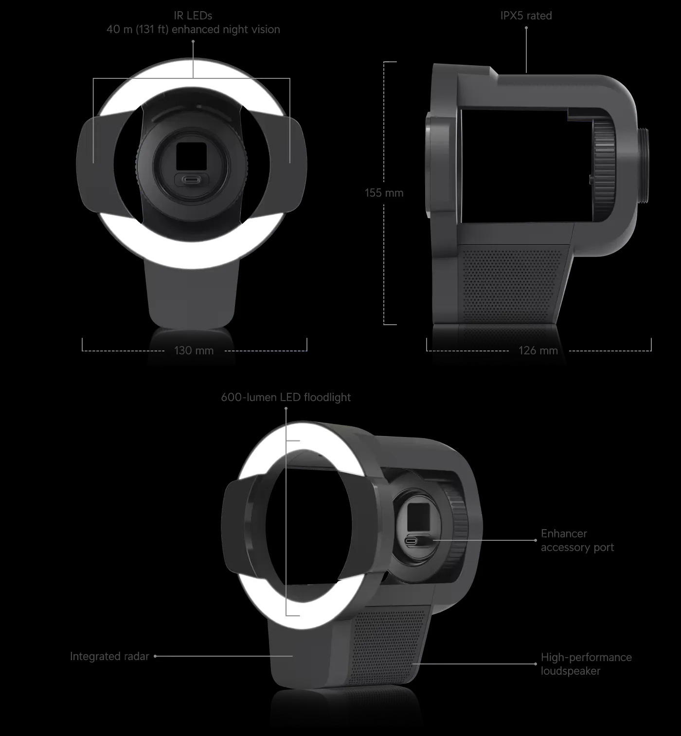 Ubiquiti UACC-AI-Pro-Enhancer | Emiter podczerwieni | Naświetlacz, radar, głośnik, IPX5