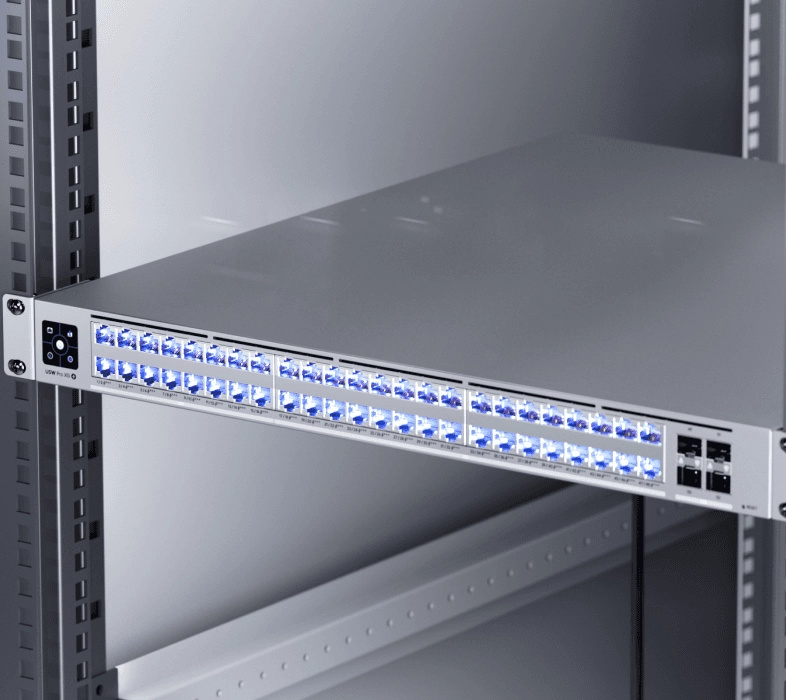 Ubiquiti USW-Pro-XG-48-PoE | Switch | Etherlighting, 32x RJ45 10GbE, 16x RJ45 2.5GbE, 4x SFP28, 1080W, Layer 3
