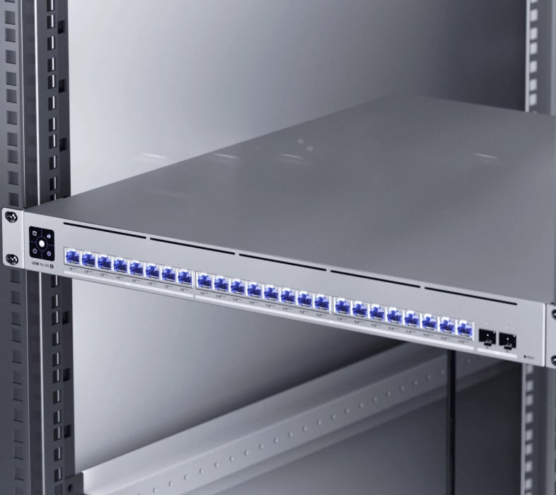 Ubiquiti USW-Pro-XG-24-PoE | Switch | Etherlighting, 16x RJ45 10GbE, 8x RJ45 2.5GbE, 2x SFP28, 720W, Layer 3