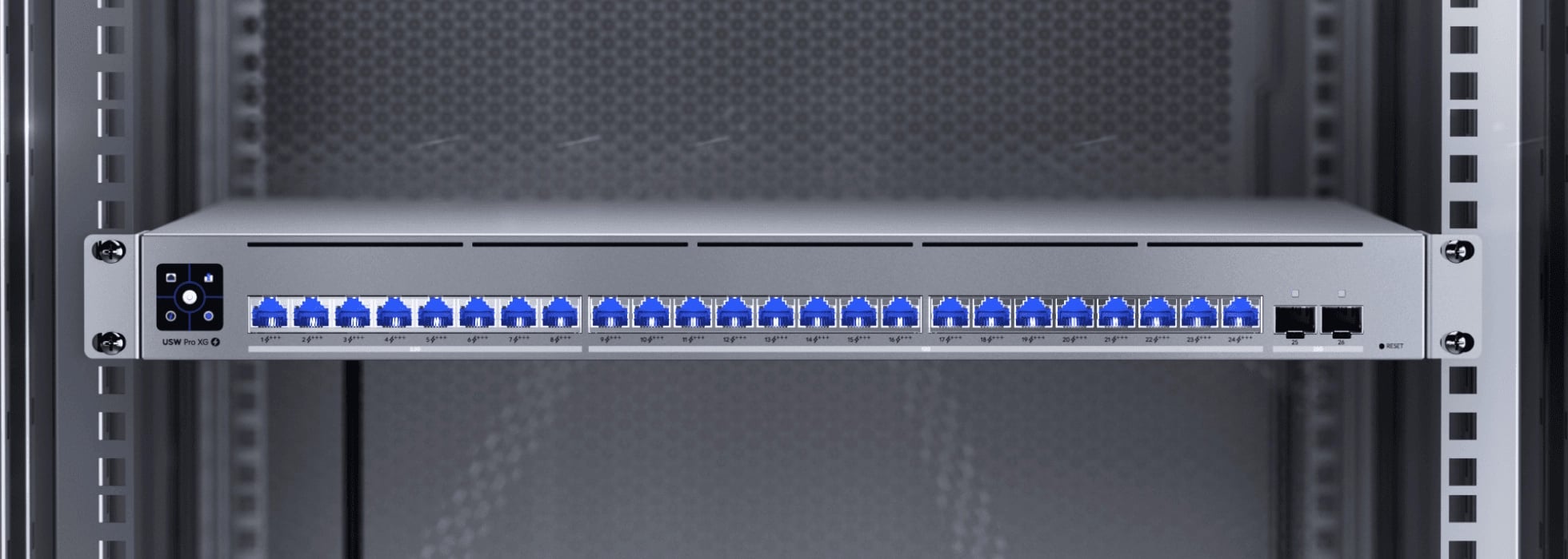 Ubiquiti USW-Pro-XG-24-PoE | Switch | Etherlighting, 16x RJ45 10GbE, 8x RJ45 2.5GbE, 2x SFP28, 720W, Layer 3
