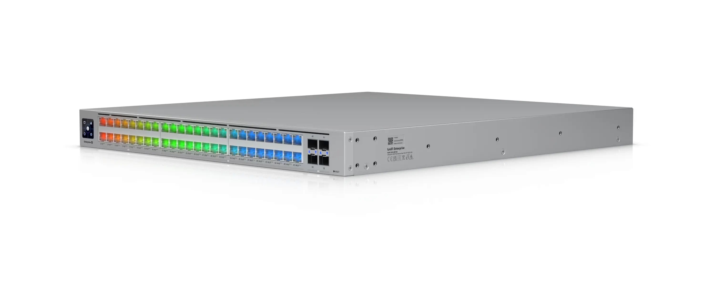 Ubiquiti ECS-48-PoE (2150W) | Switch | Etherlighting™, 16x 2.5 GbE RJ45, 32x 10 GbE RJ45, 4x SFP28, 2x QSFP28, L3, PoE+++