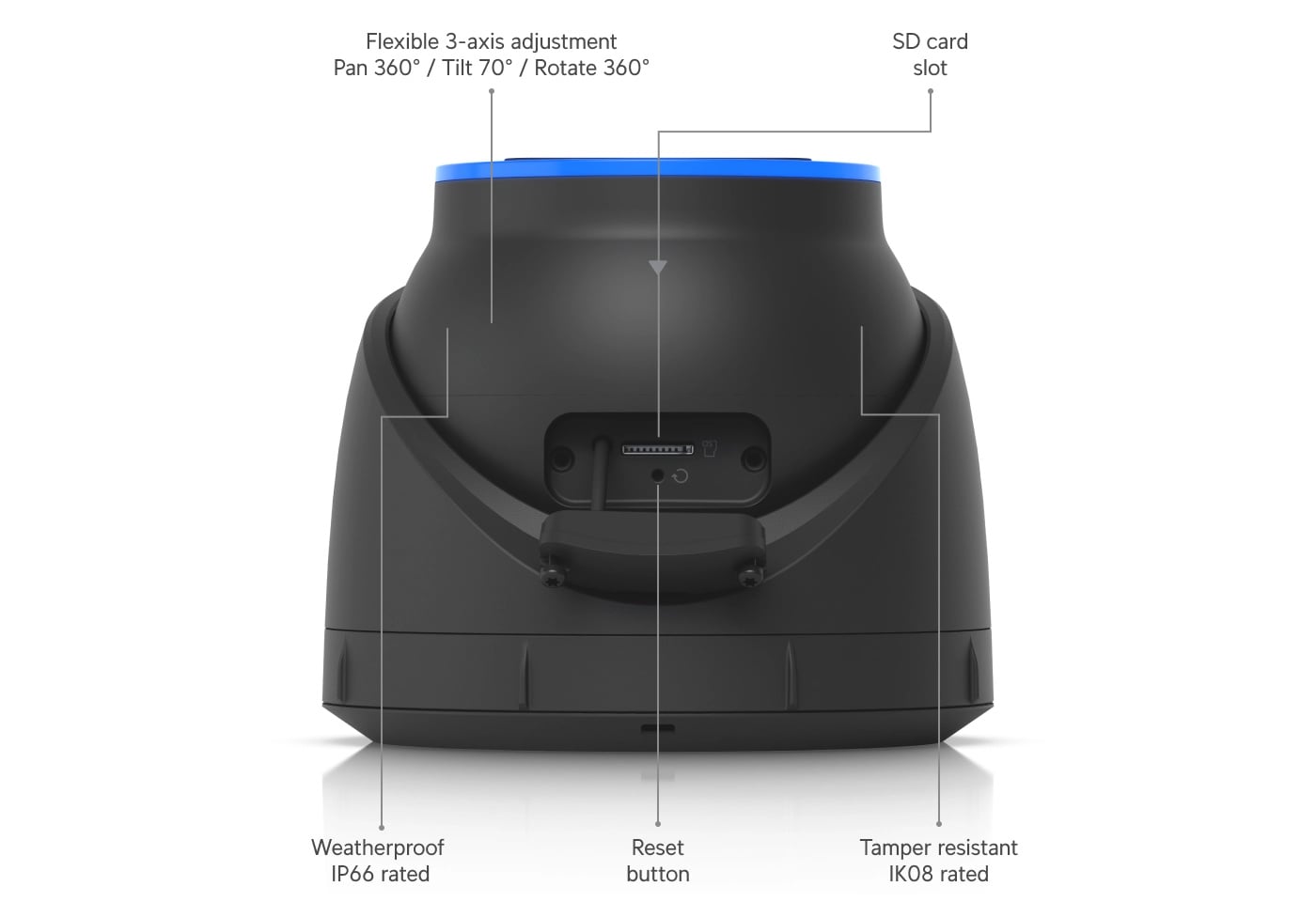 Ubiquiti UVC-AI-Turret-B | Kamera IP | 4K, 1x GbE RJ45, IP66, PoE+