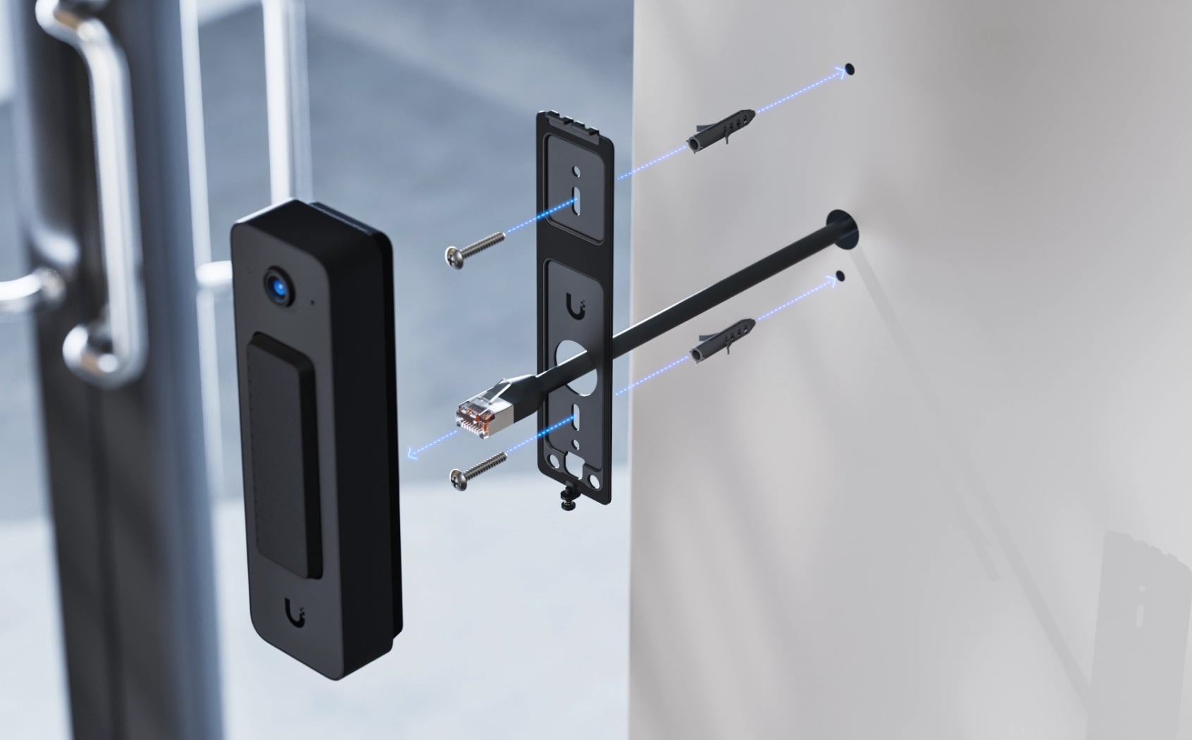 Ubiquiti UVC-Doorbell-Lite-B | Wideodomofon | 1920 x 2560px, 24fps, 1x FE RJ45, IPX5