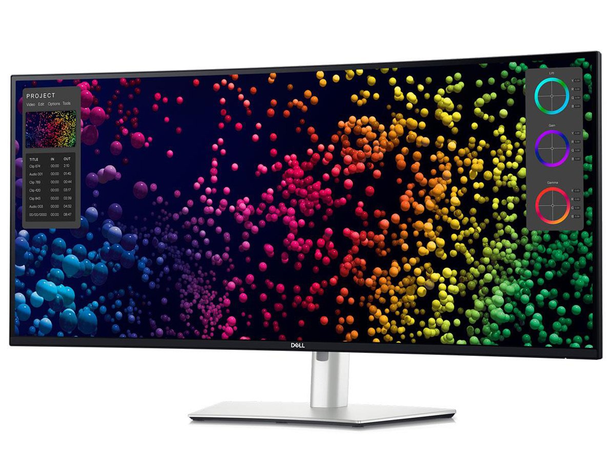Monitor Dell U4025QW - Widok od przodu pod kątem
