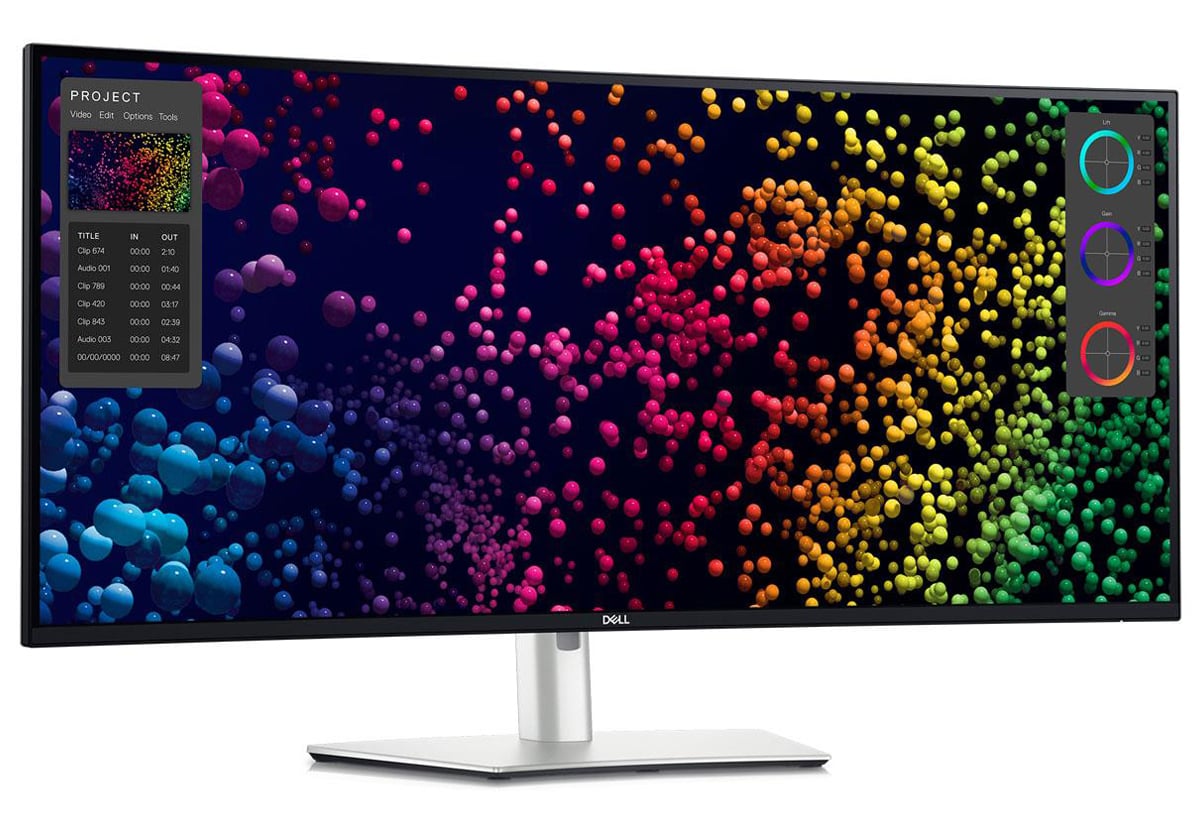 Monitor Dell U4025QW - Widok od przodu pod kątem