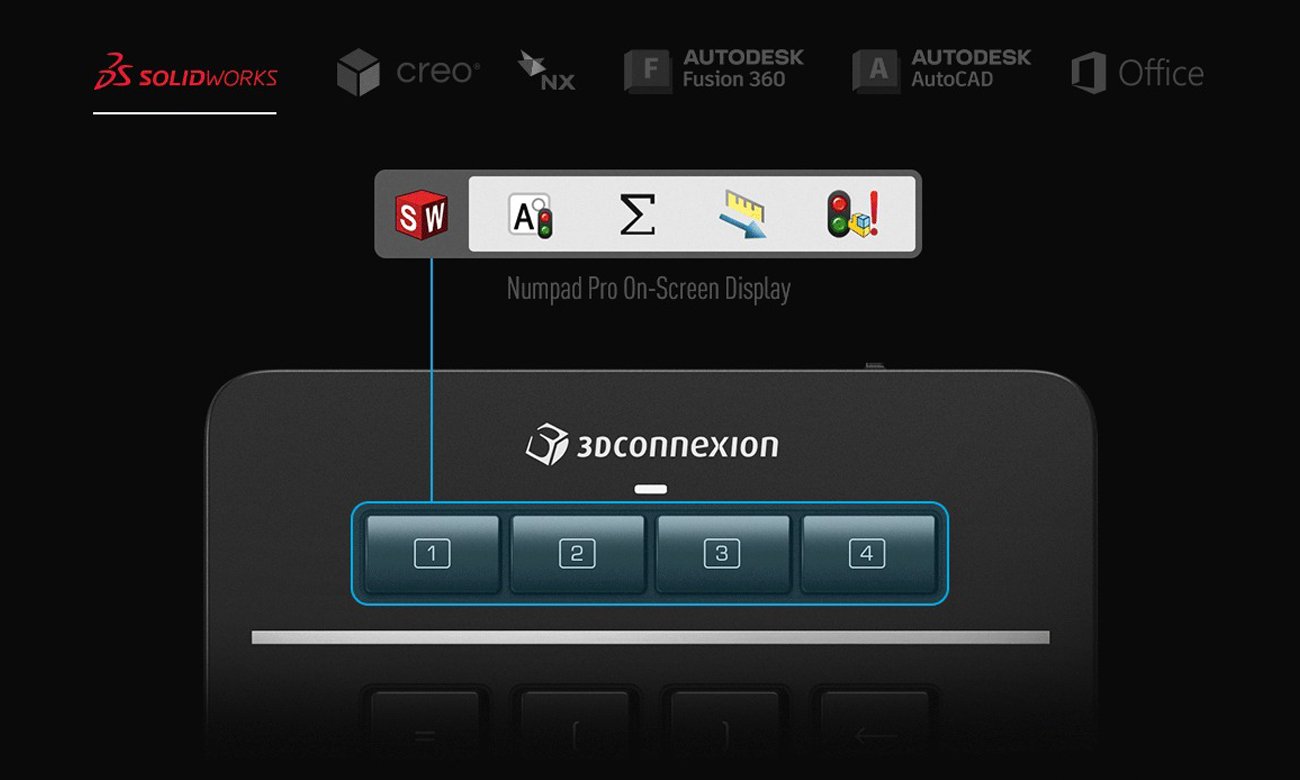 3Dconnexion Numpad Pro klawisze do aplikacji