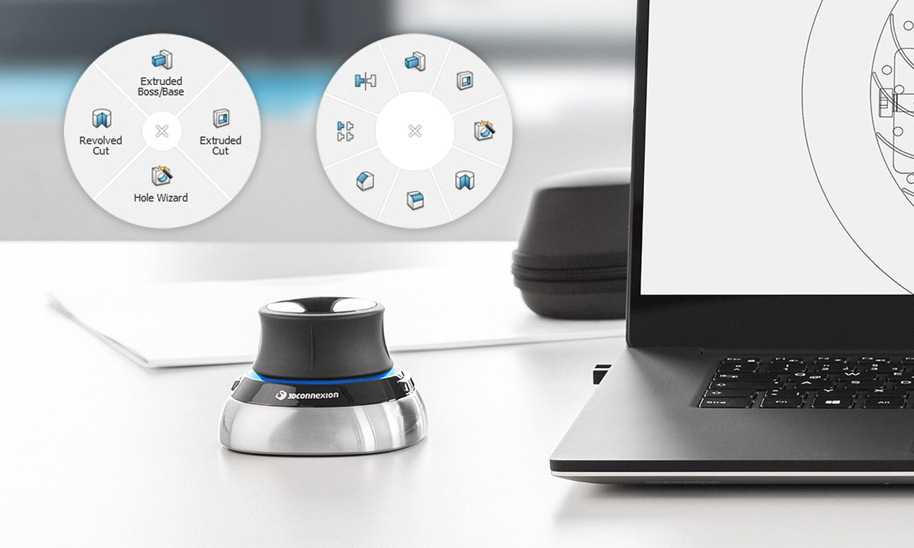 3Dconnexion SpaceMouse Wireless Menu radialne z 8 sekcjami