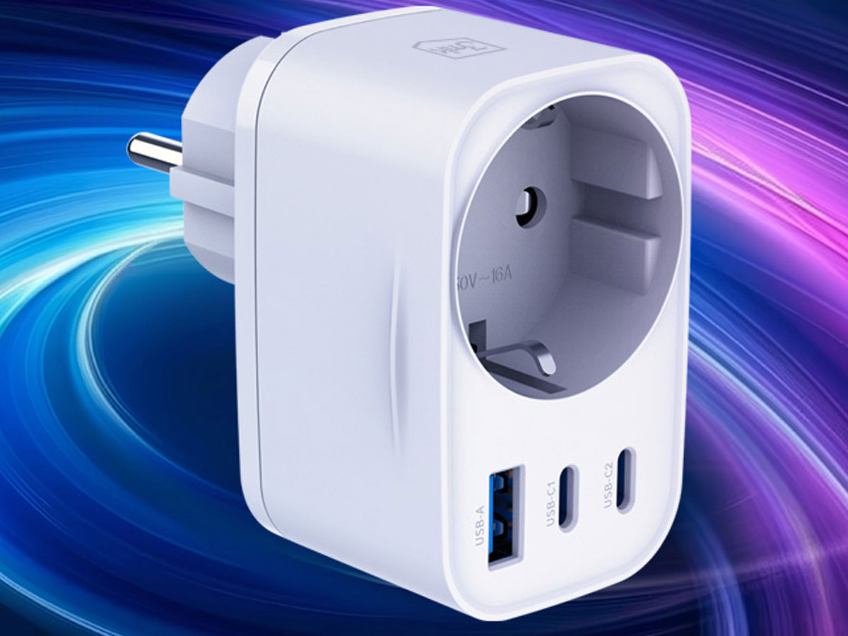 3mk comfort charger gan 30w qc pd pps 2c1a1s white front