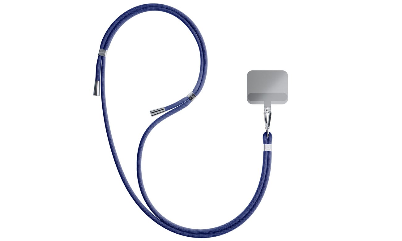 Sznurek do etui 3mk EasyClip Dark Blue (silver) - Grafika