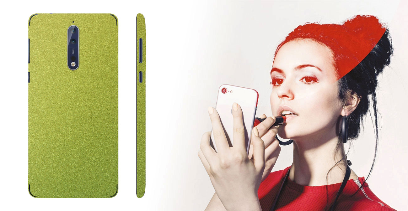 Etui/folia 3mk Ferya do Nokia 8 - Gold Cameleon