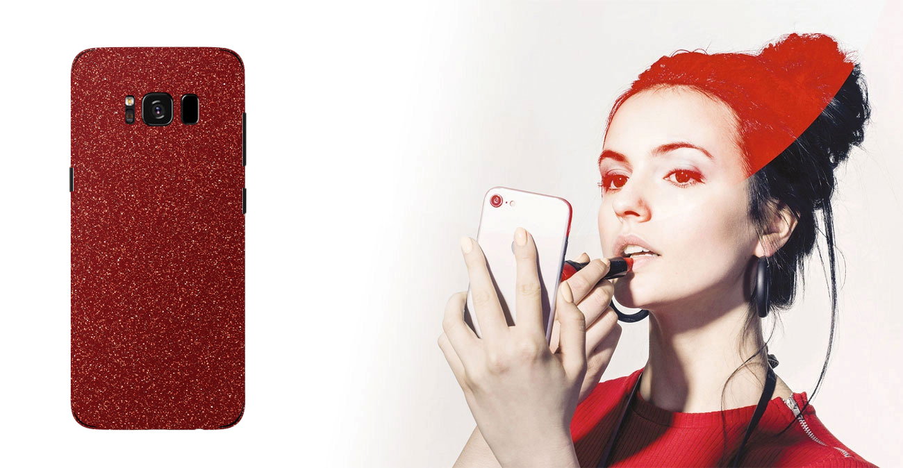 Etui/folia 3mk Ferya SkinCase do Galaxy S8+ Glitter Red