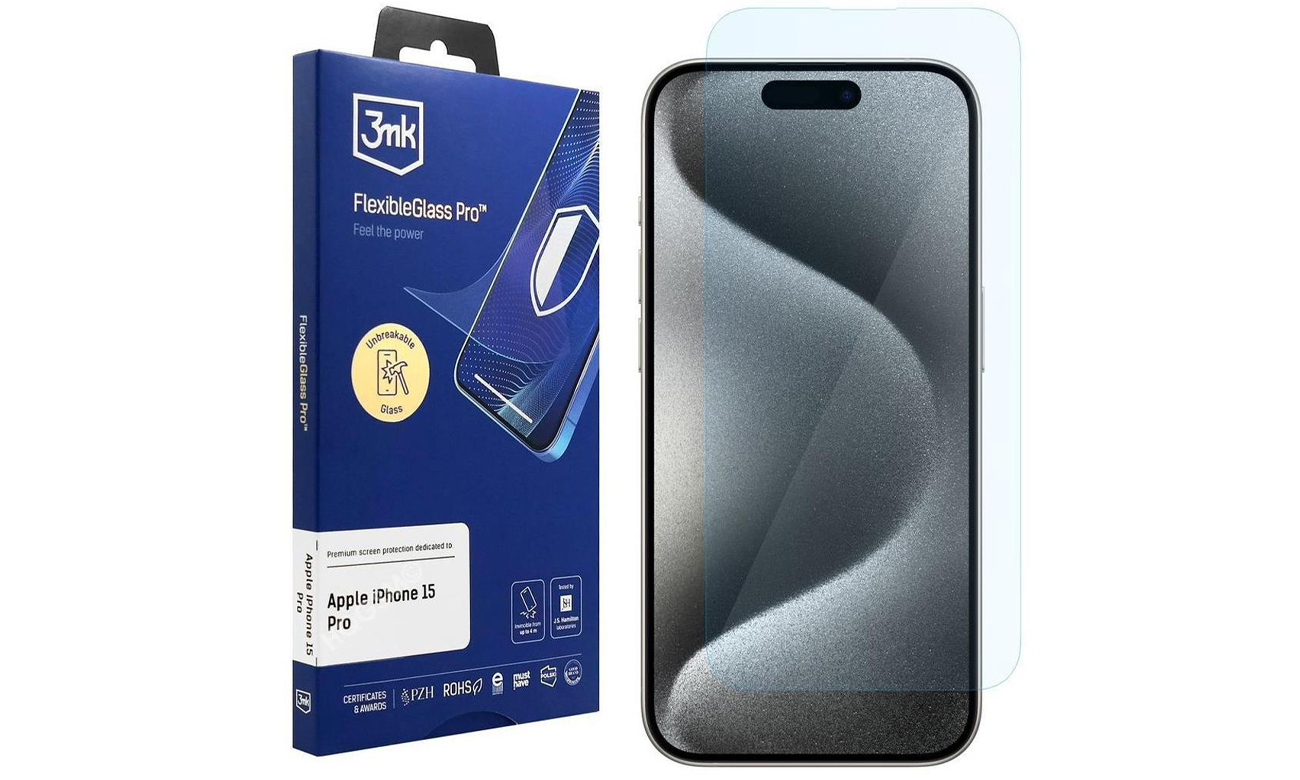Szkło 3mk Flexible Glass Pro do iPhone 15 Pro