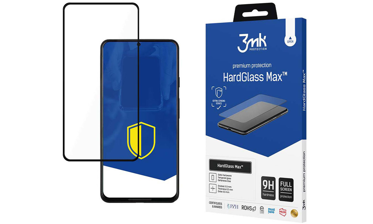 Szkło 3mk HardGlass Max do Google Pixel 7 - Widok ogólny + opakowanie