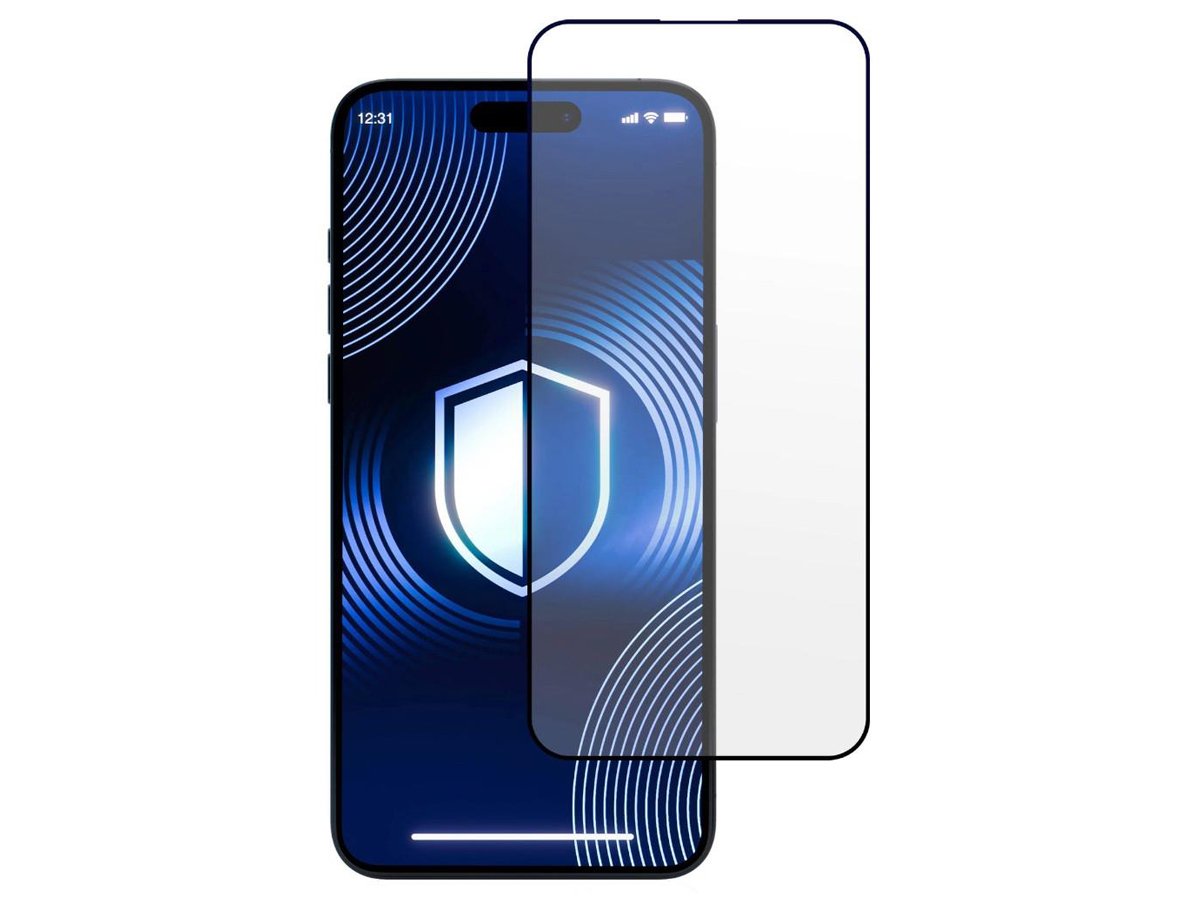 Szkło hartowane 3mk HardGlass Matt Max do iPhone 15 - Grafika