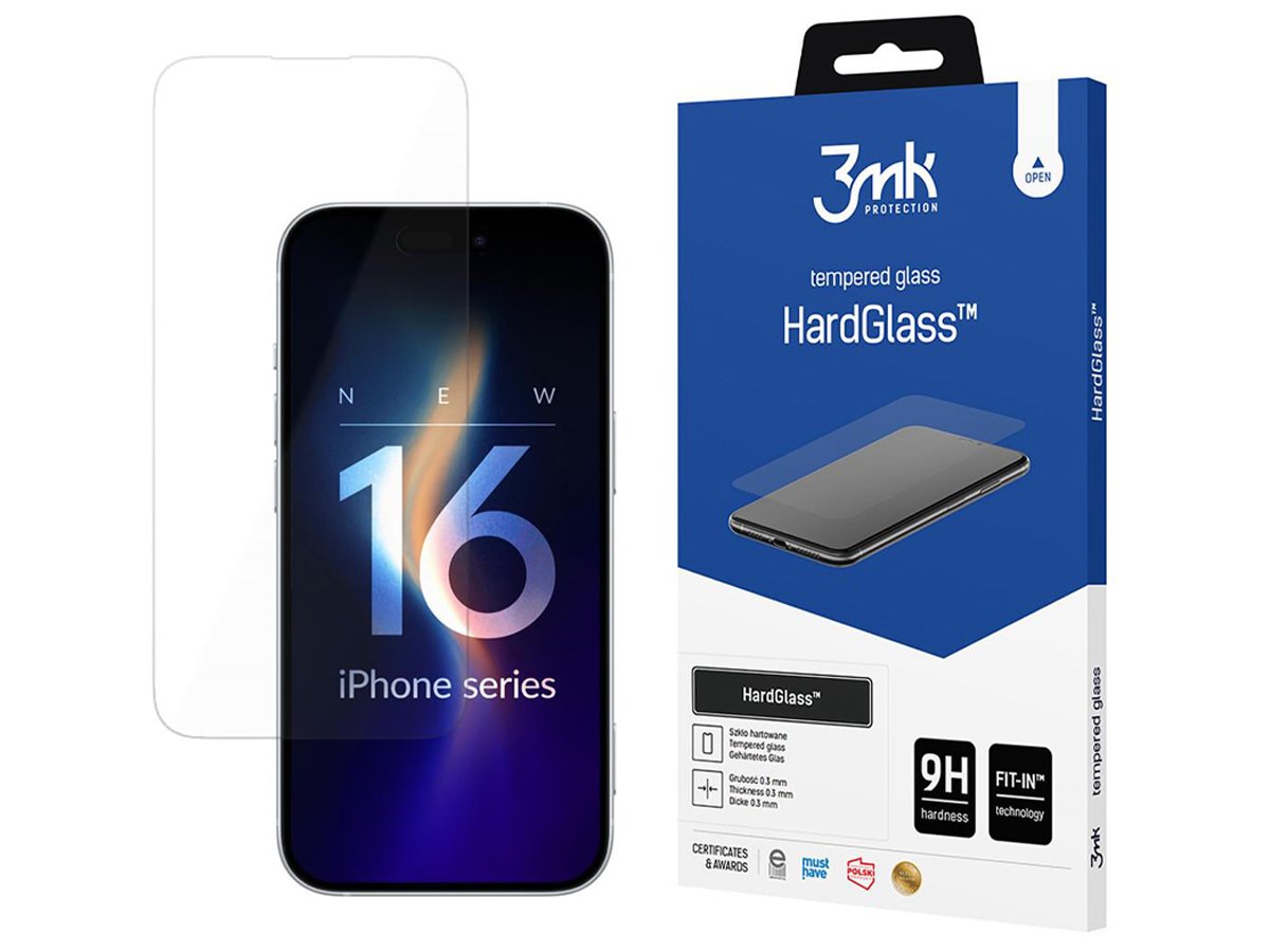 3mk HardGlass Schutzglas für iPhone 16