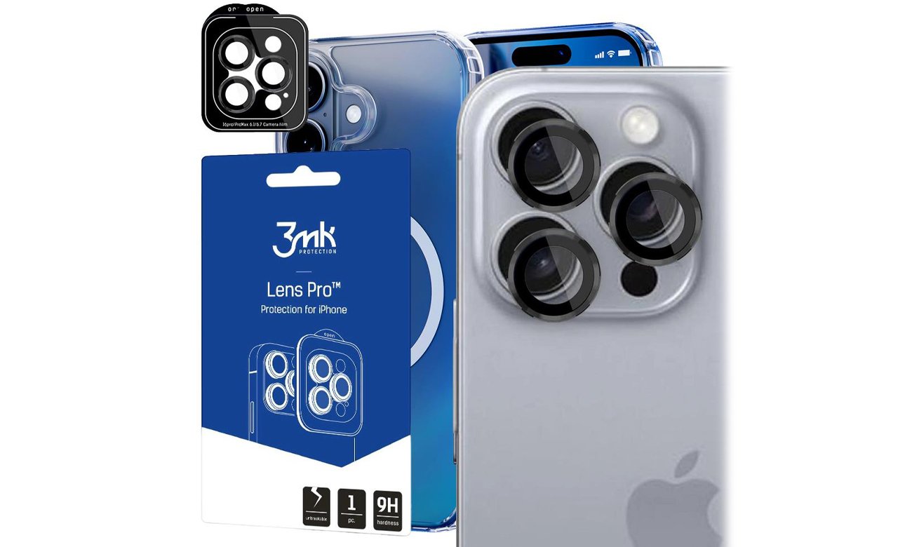3mk Lens Protection Pro do iPhone 16 Pro/16 Pro Max Black