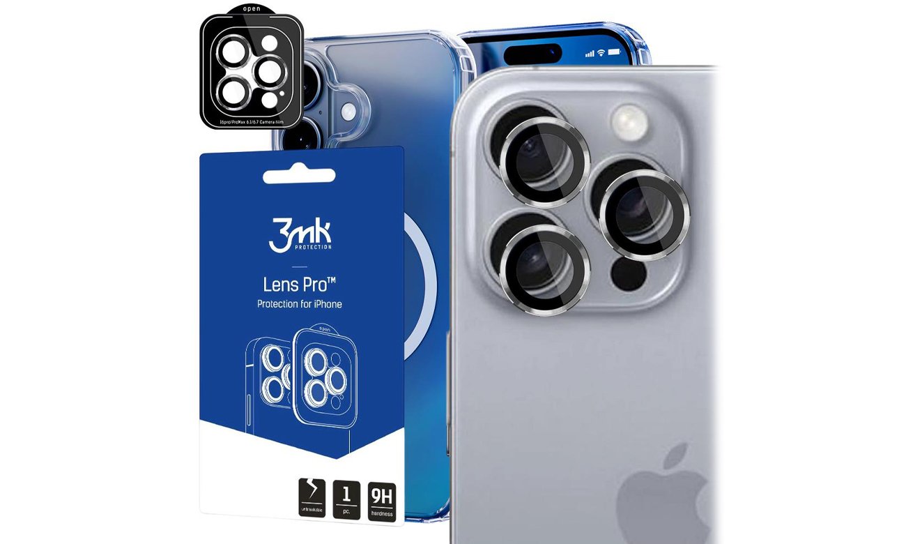 3mk Lens Protection Pro do iPhone 16 Pro/16 Pro Max Titanium Silver