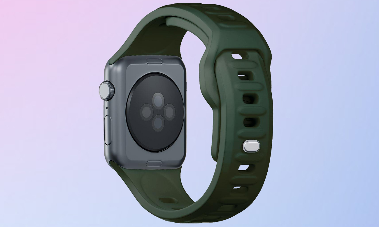 3mk Silicone Watch Strap für Apple Watch 38/40/41 mm in Dunkelgrün